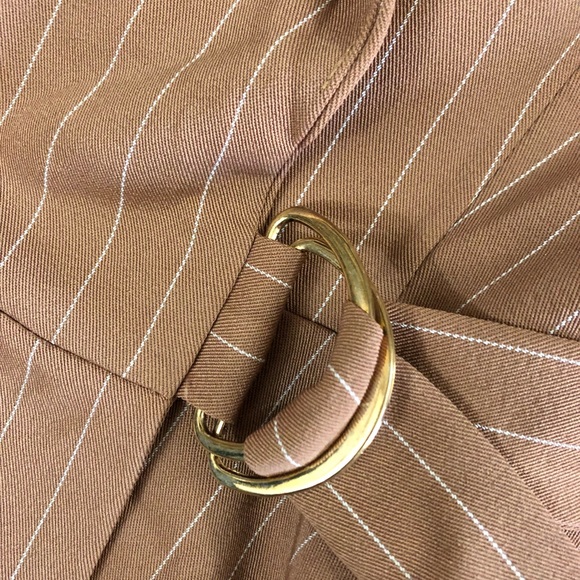 NWT Pink/Mauve Pinstripe Wrap Dress - Picture 4 of 5